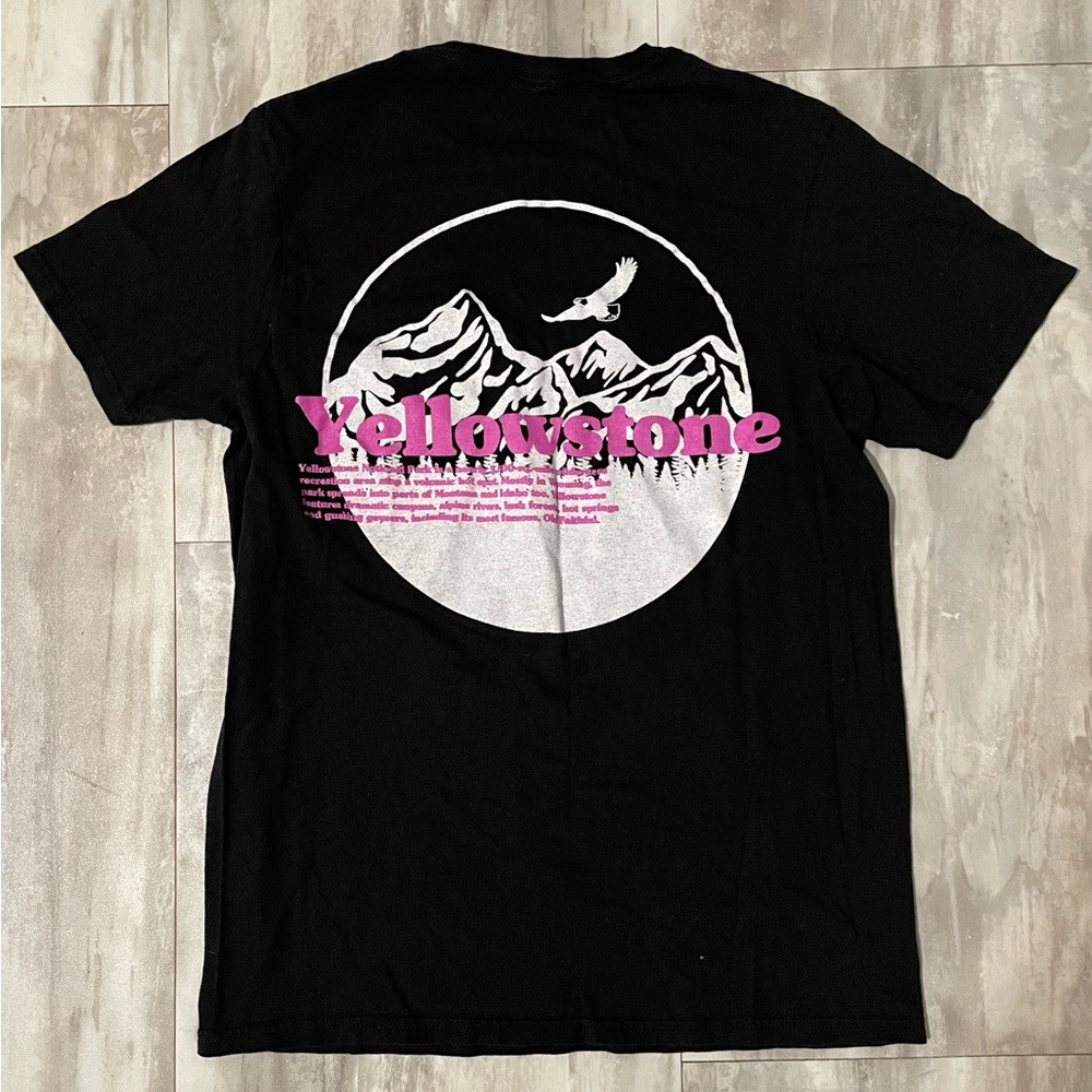 Black Yellowstone Graphic T-Shirt